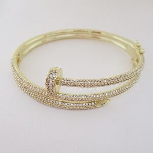 RACHEL GLAUBER Gold Tone Bangle Bracelet